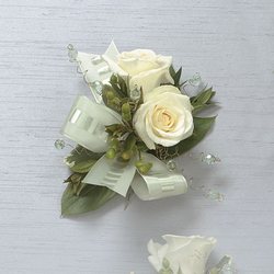 White Rose Corsage from Roses and More Florist in Dallas, TX