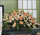 Peach Comfort Half-Couch from Roses and More Florist in Dallas, TX