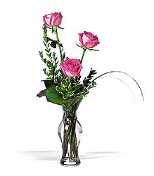 Three Pink Roses from Roses and More Florist in Dallas, TX
