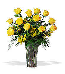 A Dozen Yellow Roses from Roses and More Florist in Dallas, TX