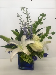 Rhapsody in Blue - October Special! from Roses and More Florist in Dallas, TX