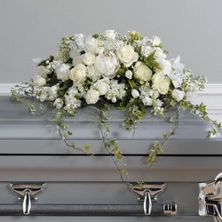 Loving Memories Casket Spray from Roses and More Florist in Dallas, TX
