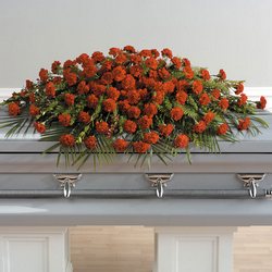 A Life Well Lived Full Casket Spray from Roses and More Florist in Dallas, TX
