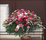 Delicate Pink Casket Spray from Roses and More Florist in Dallas, TX