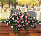 Heavenly Pink Casket Spray from Roses and More Florist in Dallas, TX