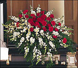 Cherished Moments Casket Spray from Roses and More Florist in Dallas, TX