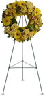 Circle of Sunshine Wreath from Roses and More Florist in Dallas, TX