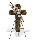 Pink Bouquet Cross from Roses and More Florist in Dallas, TX