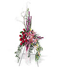 Amethyst and Ruby Standing Spray from Roses and More Florist in Dallas, TX